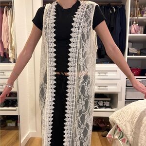 Polly & Esther Cream Lace Overlay